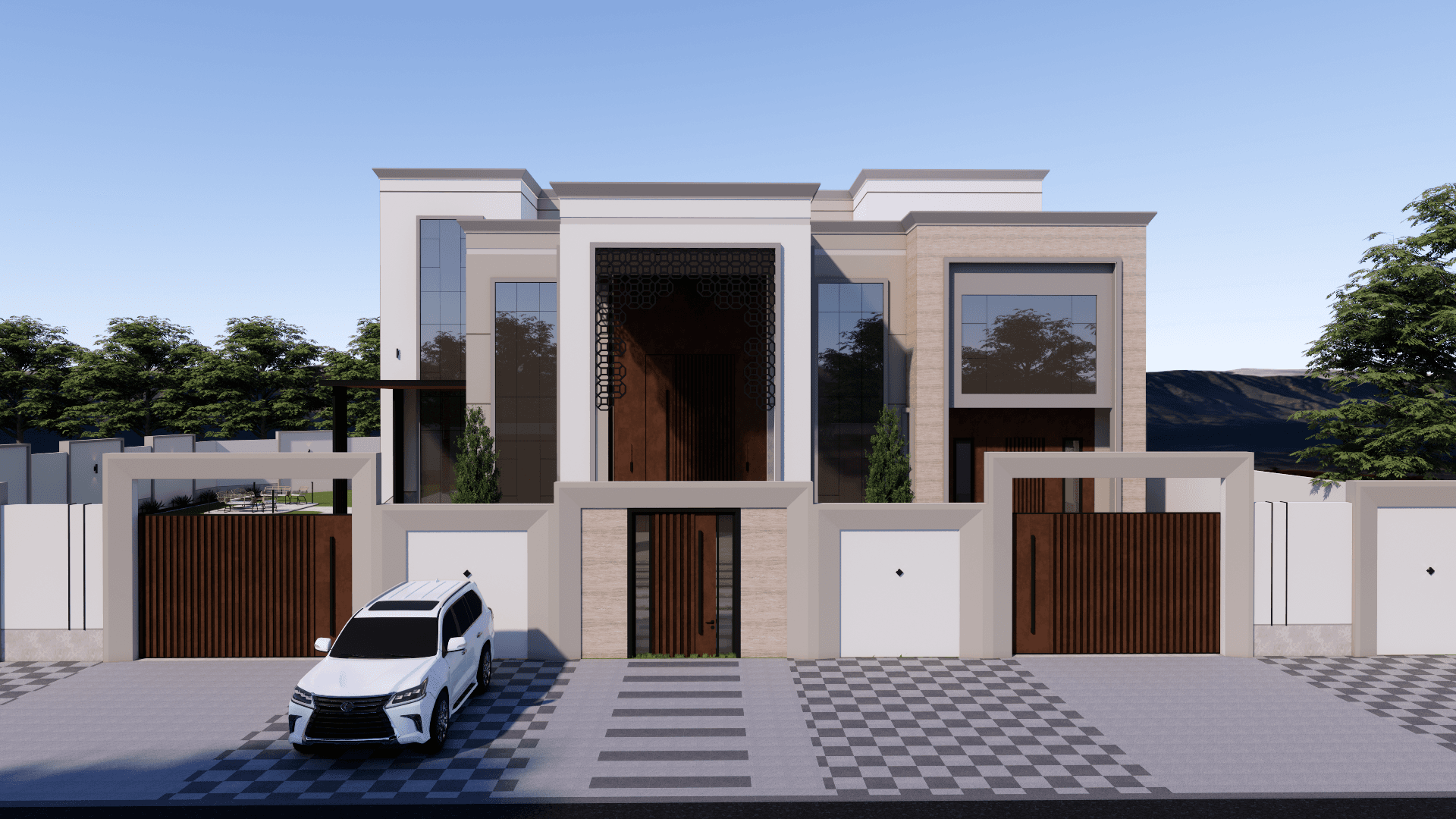 تصميم واجهة فيلا خارجية